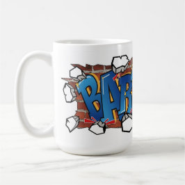 T-ShirtBART" Urban Graffiti Art - Bryter igenom Kaffemugg