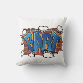 T-ShirtBART" Urban Graffiti Art - Bryter igenom Kudde