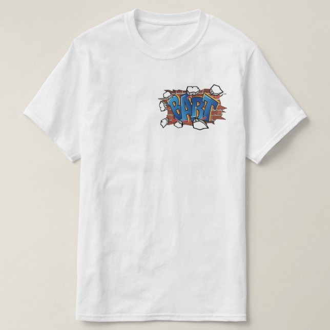 T-ShirtBART" Urban Graffiti Art - Bryter igenom T Shirt (Design framsida)