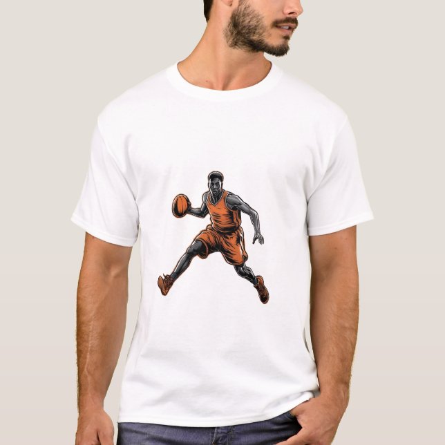 T-Shirtbasketboll tshirt,Personlig Basketball T Shirt (Framsida)