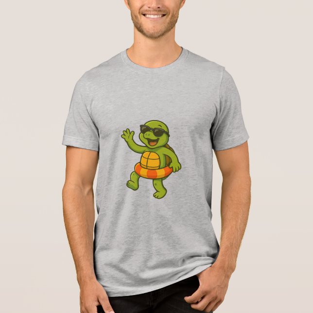 T-ShirtCool Turtle T-Shirt - Avslappnad Ocean-Insp (Framsida)
