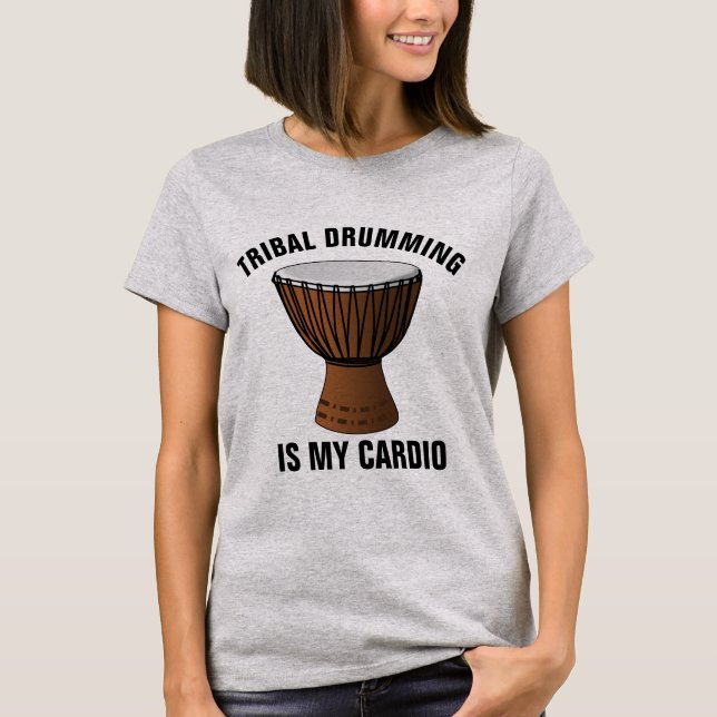 T-SHIRTER MED TRIBAL HAND DRUMMING T SHIRT (Framsida)