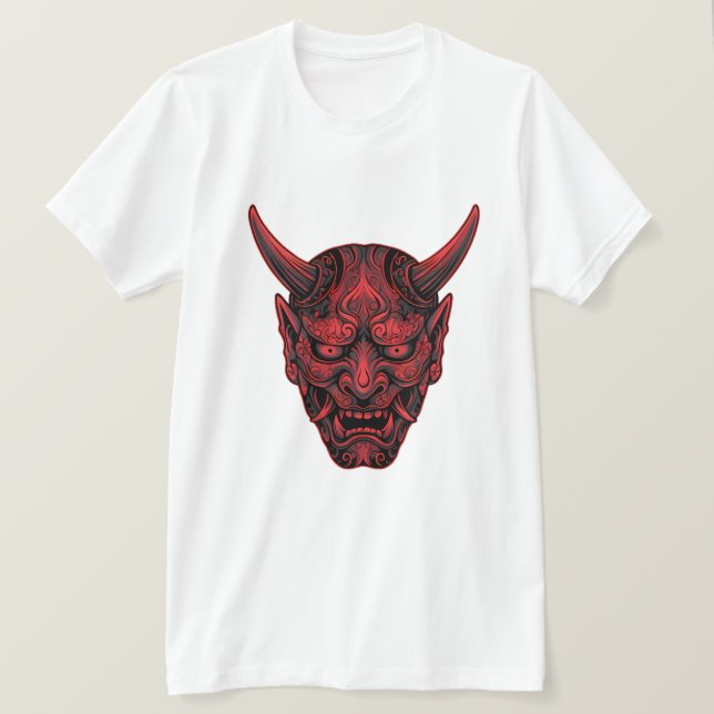 T-ShirtJapanese Oni Mask – Traditional Mythical De T Shirt (Design framsida)