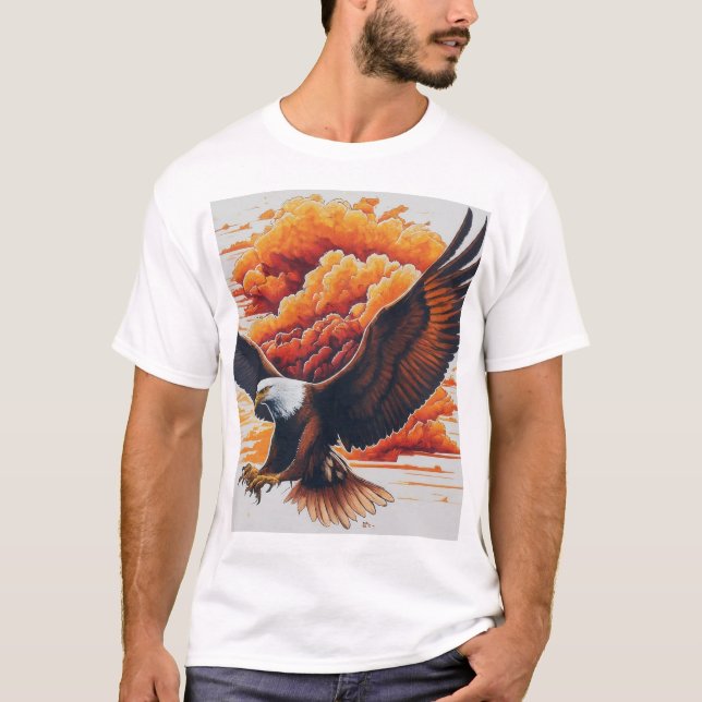 T-ShirtMajestic Eagle Graphic T-Shirt - Fet och F (Framsida)