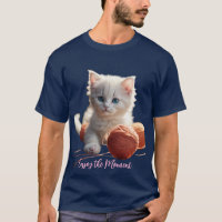 T-ShirtNjut av ögonblicket Söt kattunge som leker 