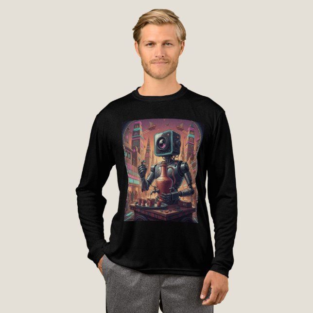 T-ShirtRobot Juice Seller – Futuristic Egyptian St T Shirt (Hel framsida)