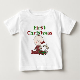 T-shirts av baby och Santa Hund