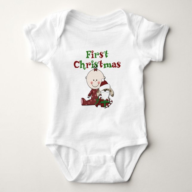 T-shirts av baby och Santa Hund (Framsida)