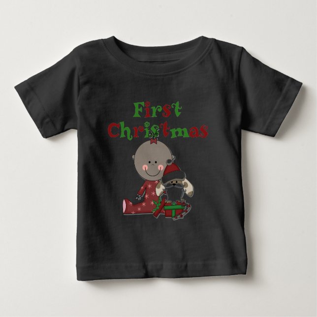 T-shirts av baby och Santa Hund (Framsida)