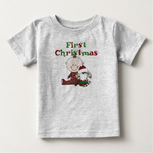 T-shirts av baby och Santa Hund