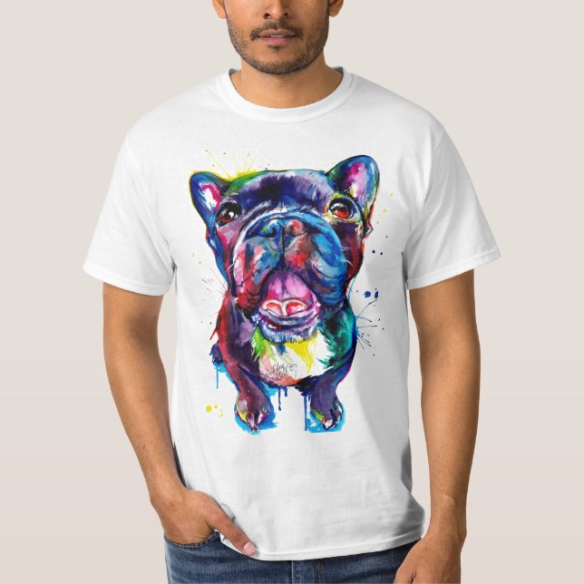 T-shirts  Bouledogue Français - Motif Aquarelle (Framsida)