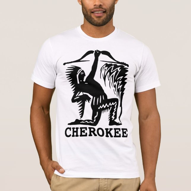 T-SHIRTS CHEROKEE INDIAN TRÖJOR (Framsida)