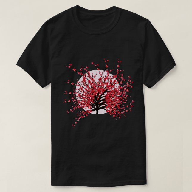 T Shirts Cherry Blommar sakura Japans (Design framsida)