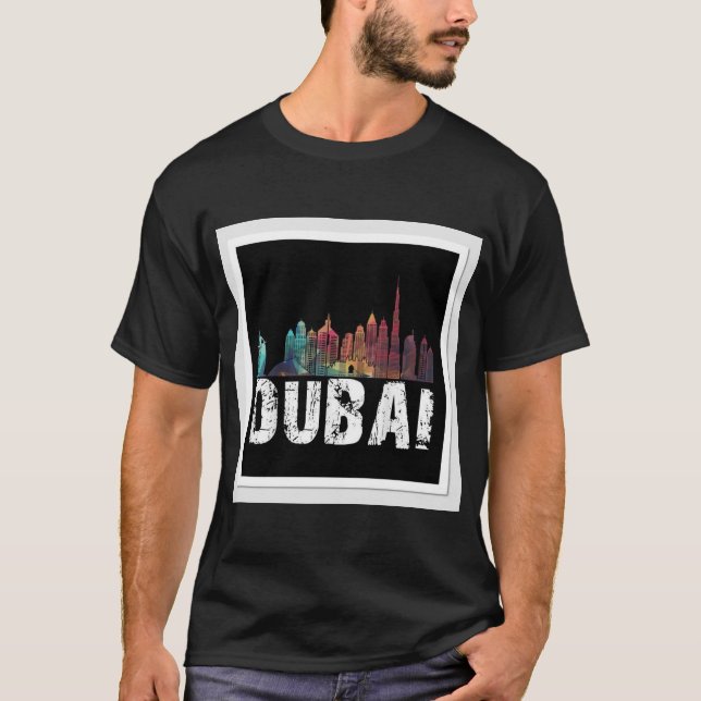 T-shirts-design med "Dubai" T Shirt (Framsida)