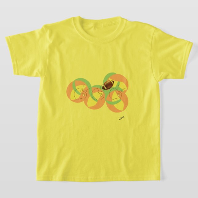 T-shirts : Football In Motion . (Laydown)