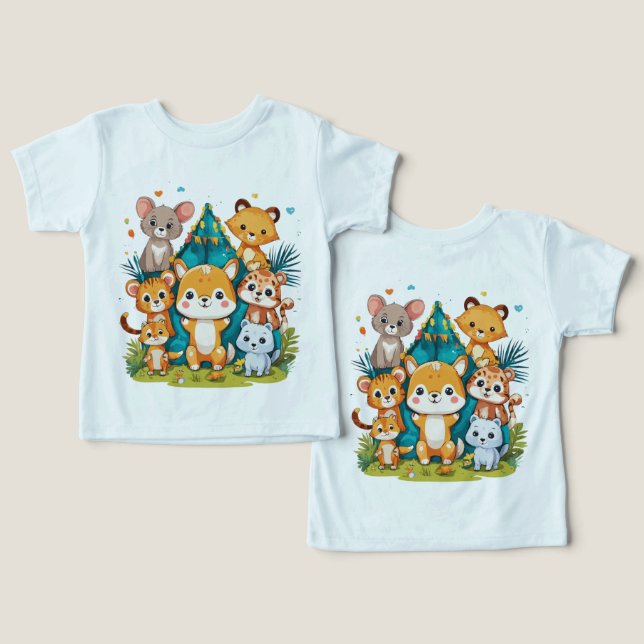 T-Shirts för aktiva småbarn - redo för lek (Design fram och bak)