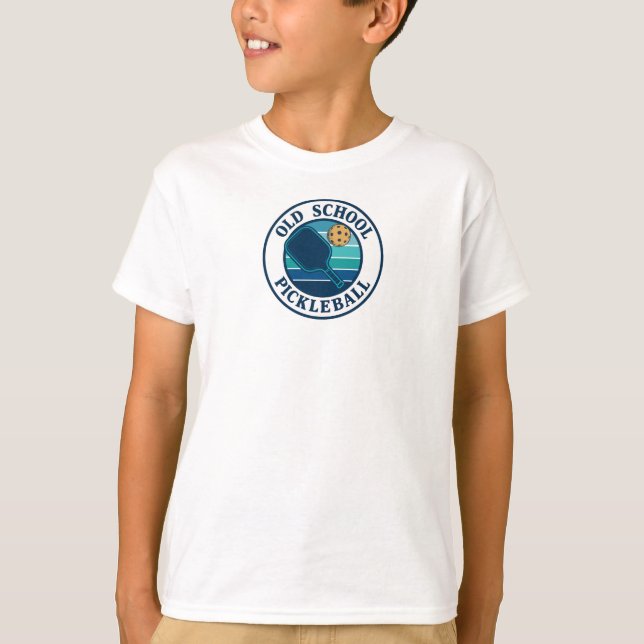 T-shirts för barn Pickleball-sport. (Framsida)