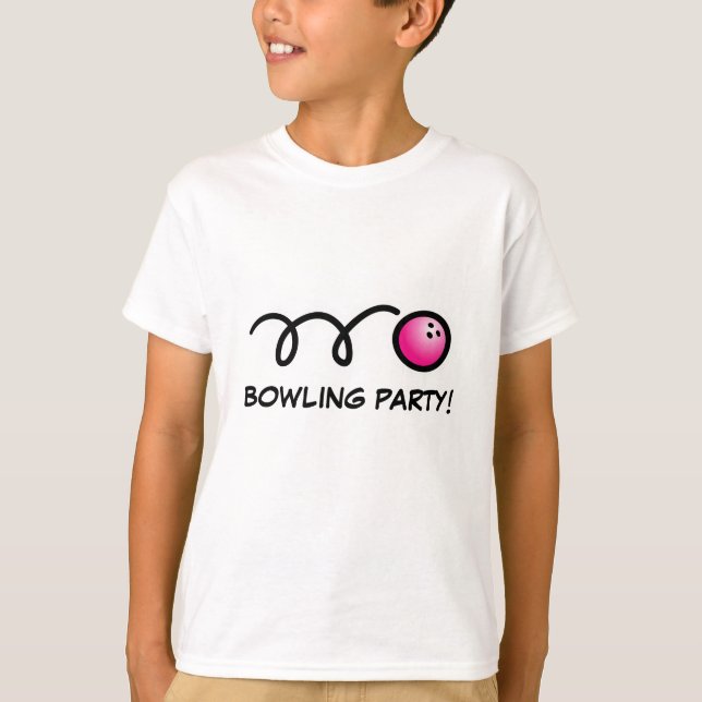 T-shirts för barnkalas med bowling (Framsida)