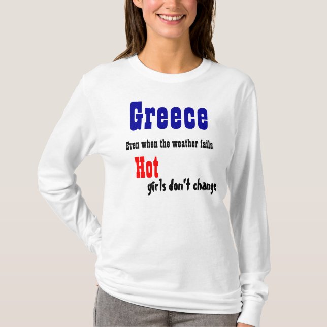 T-shirts för grekiska hetter (Framsida)