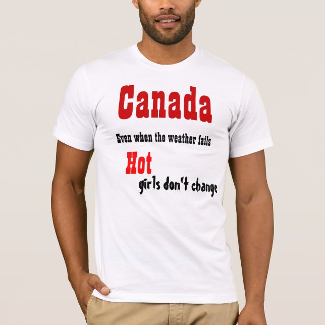 T-shirts för kanadensiska hetter (Framsida)