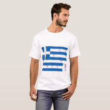 T- Shirts/Grekisk Flagga med Evzone