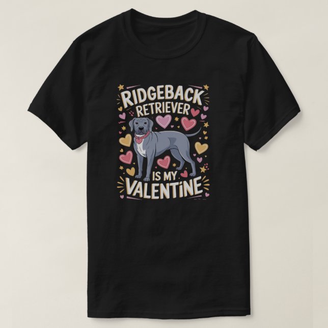 T-shirts kärlek hund är min valentin (Design framsida)