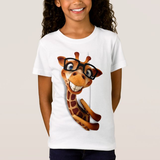 T-Shirts - Lusnyj Giraffe Wearing Glasses (Framsida)