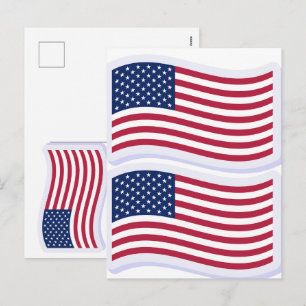T-shirts med amerikansk flagga – Grafiska USA-tees Helg Vykort