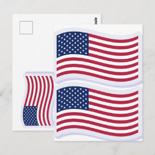 T-shirts med amerikansk flagga – Grafiska USA-tees Vykort
