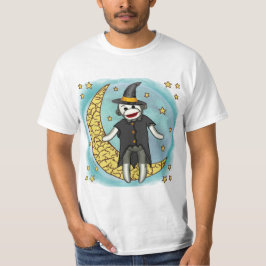 T-shirts med anpassningsbar sock monkey Witch