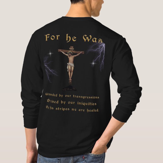 T-shirts med bibelvers tvåsidig design (Baksida)