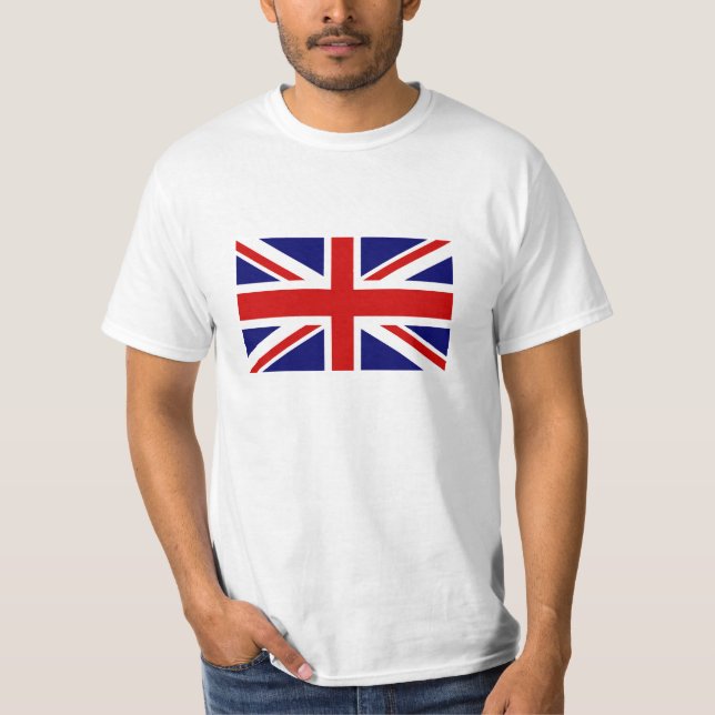 T Shirts med British Union Jack flagga (Framsida)