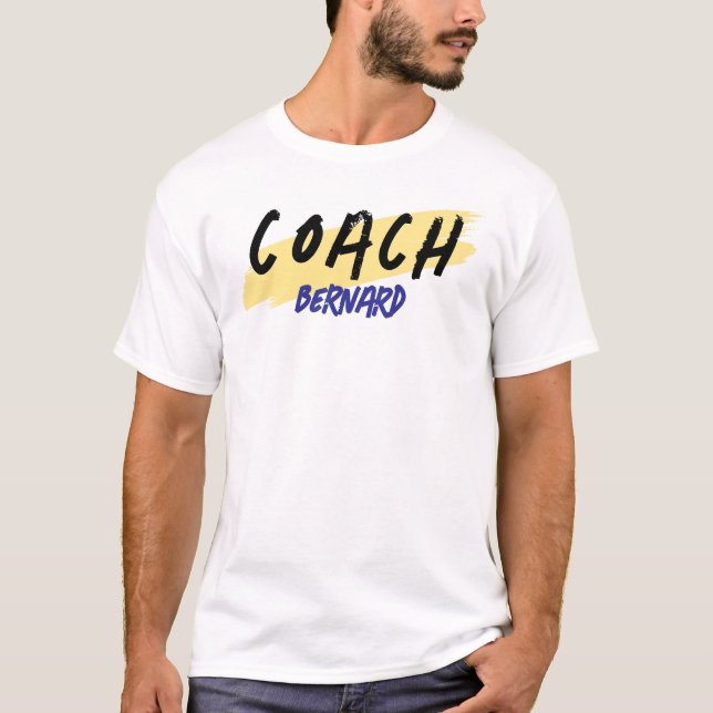 T-shirts med Coachs Namn, gift för Coach (Framsida)
