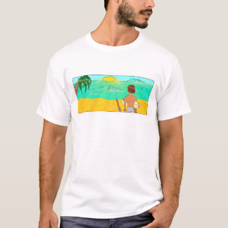T-shirts med en surfboard av Zeb