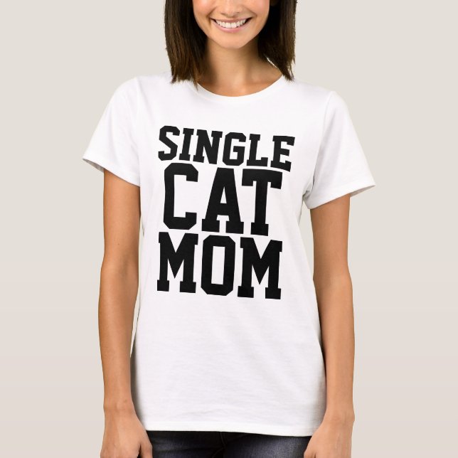 T-shirts med enkelt CAT MAMMA (Framsida)
