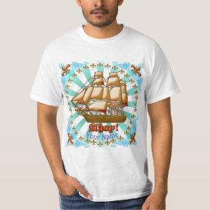 T-shirts med frakt Ahoy anpassningsbar