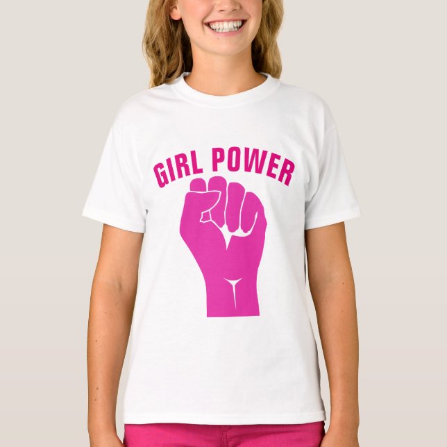 T-shirts med GIRL POWER (Framsida)
