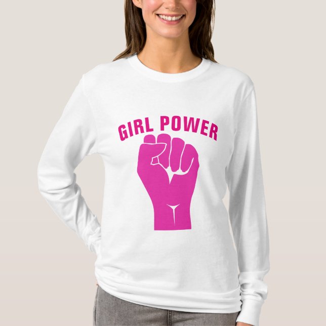 T-shirts med GIRL POWER (Framsida)