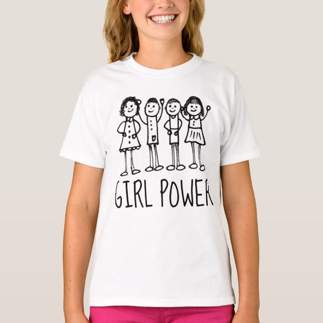 T-shirts med GIRL POWER (Framsida)