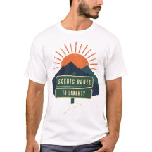 T-shirts med naturskön väg till frihet