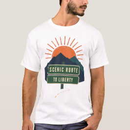 T-shirts med naturskön väg till frihet