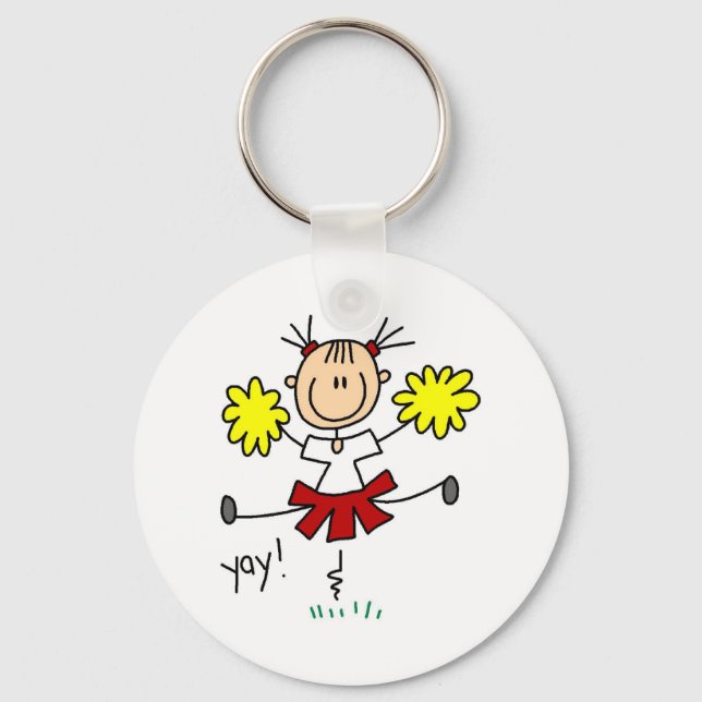 T-shirts och gaffelvagnar, rödskinn och Gult Nyckelring (Framsida)