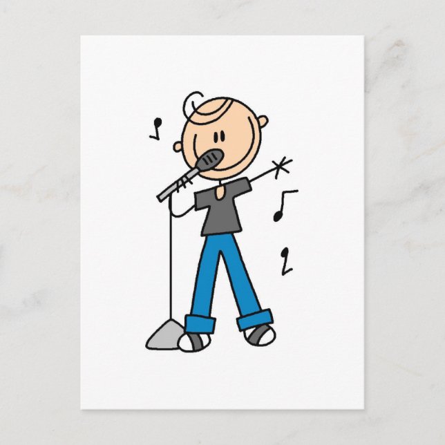 T-shirts och gåvor för mynning och Stick figur på  Vykort (Framsida)