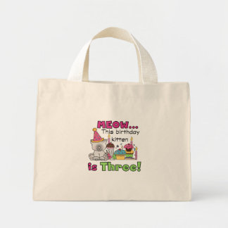 T-shirts och gåvor från kattfödelsedagen mini tygkasse