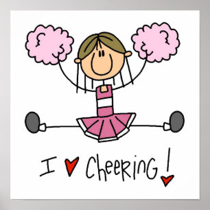 T-shirts och presenter för Cheerwriter i rosa Stic Poster