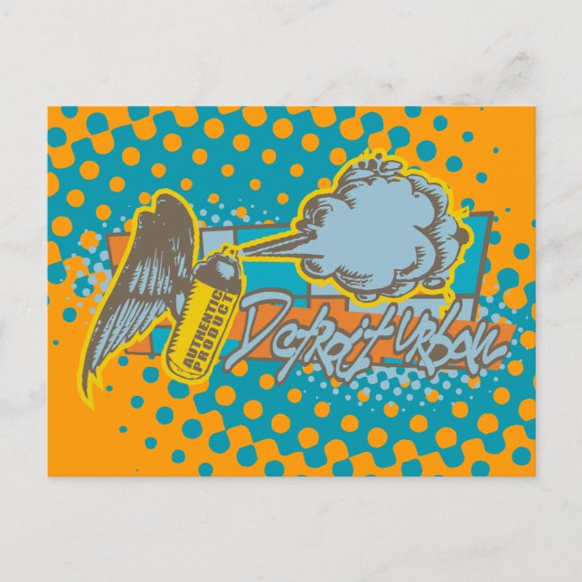 T-shirts och presenter för Detroit Urban Vykort (Framsida)