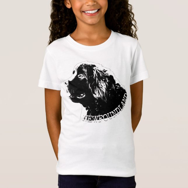 T-shirts och presenter för flickor med Newfoundlan (Framsida)