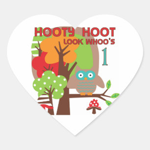 T-shirts och presenter för första födelsedag i ugg hjärtformat klistermärke