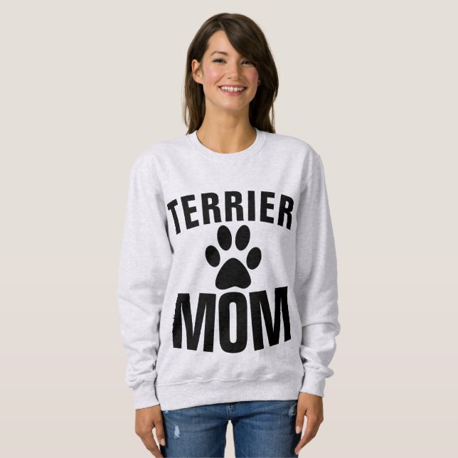 T-shirts och sweatshirts för TERRIER MAMMA HUND (Hel framsida)