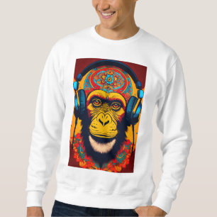 T-Shirts-Roligten för uppspelning av apa, Snyggt,k Lång Ärmad Tröja
